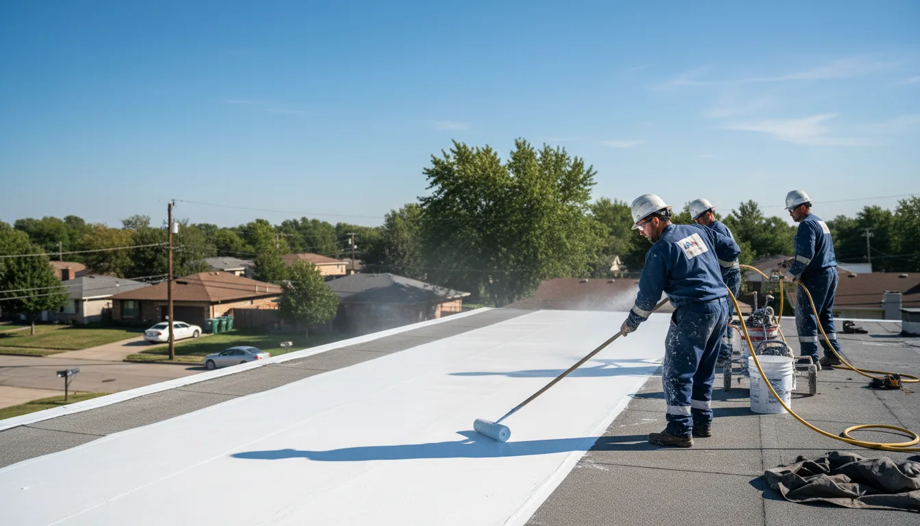 Commercial roof coating in Pep, TX near me